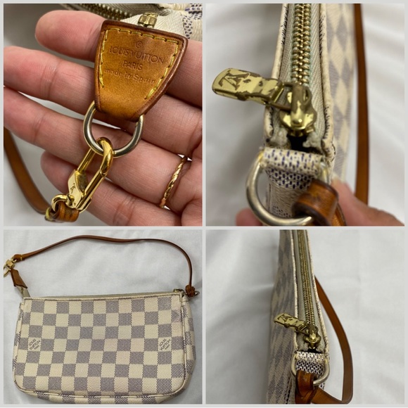 SALE!! Louis Vuitton Pochette Damier Azur with Matching Key Holder Wallet - Picture 3 of 6